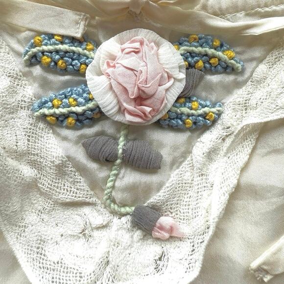 LoveShackFancy NWT Myrna Dress Ivory Silk Ruffle Lace Slip Large Mini $495 - Picture 12 of 14